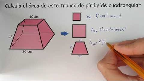 Área de un Tronco de Pirámide cuadrangular