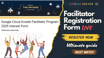 Google Cloud Facilitator Registration Form live | #how to register | Ultimate guide