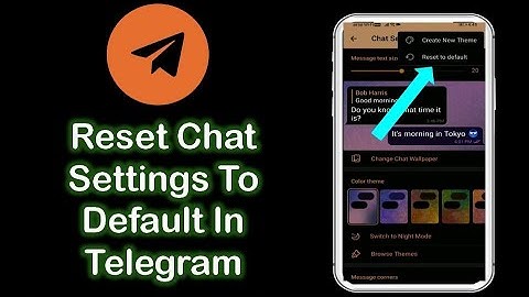 Reset Chat Settings To Default In Telegram