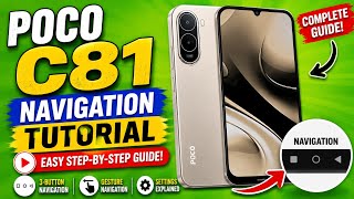 Poco C81 5G - Navigation Settings Tutorial (Gestures & 3-Button Navigation)