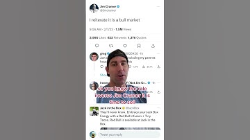 It’s official, sell everything! Jim Cramer reiterates we are in a bill market run #jimcramer #inver