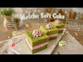 Japanese Style Matcha Soft Cake | Light, Fluffy with  Strawberry Cream Cheese Filling