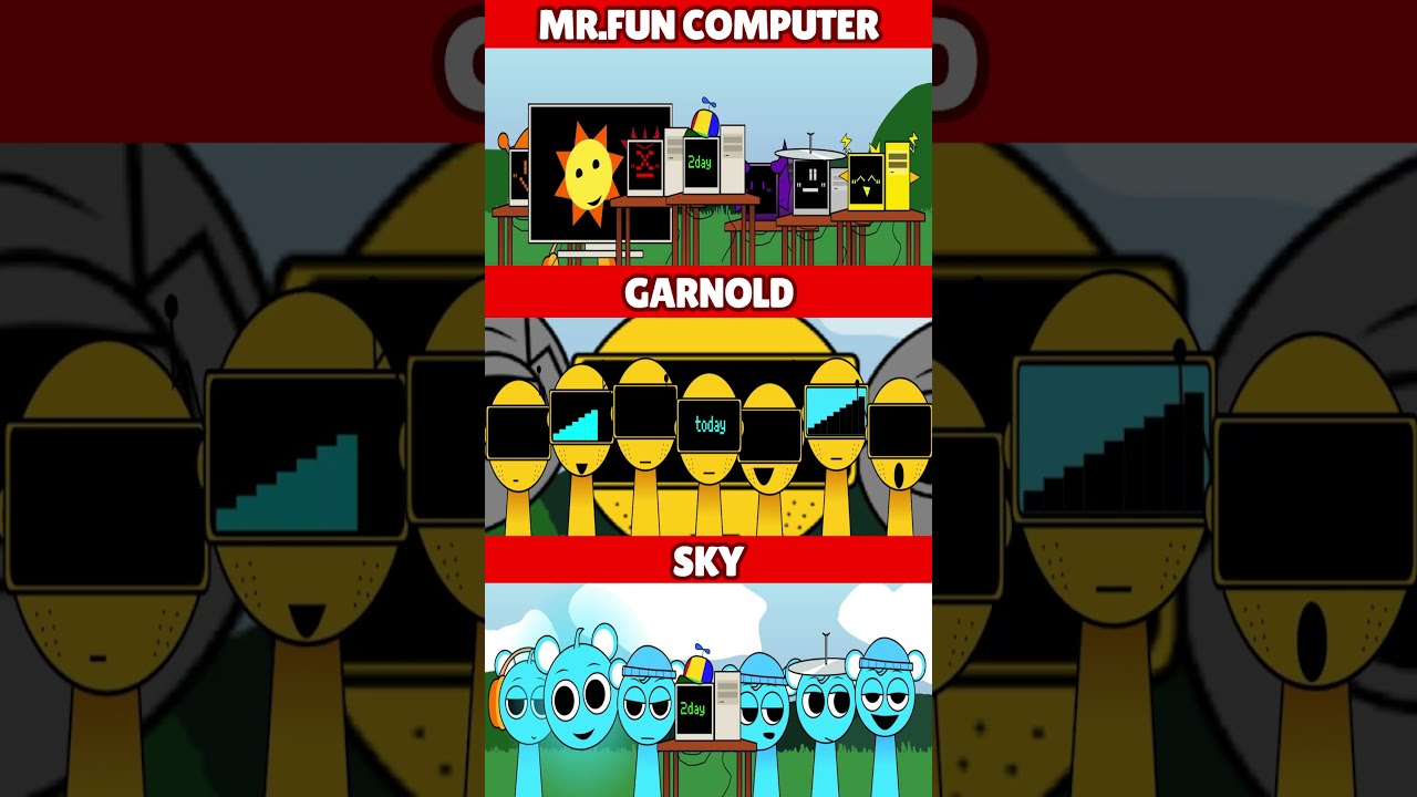 Incredibox Sprunki Retake Mr Fun Computer VS Garnold Sky MIX VERSION 