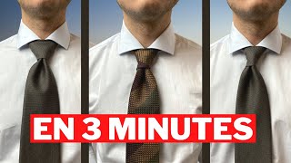 COMMENT FAIRE UN NOEUD DE CRAVATE ? 3 noeuds en 3 minutes (Old Bertie / Noeud Simple / Windsor)