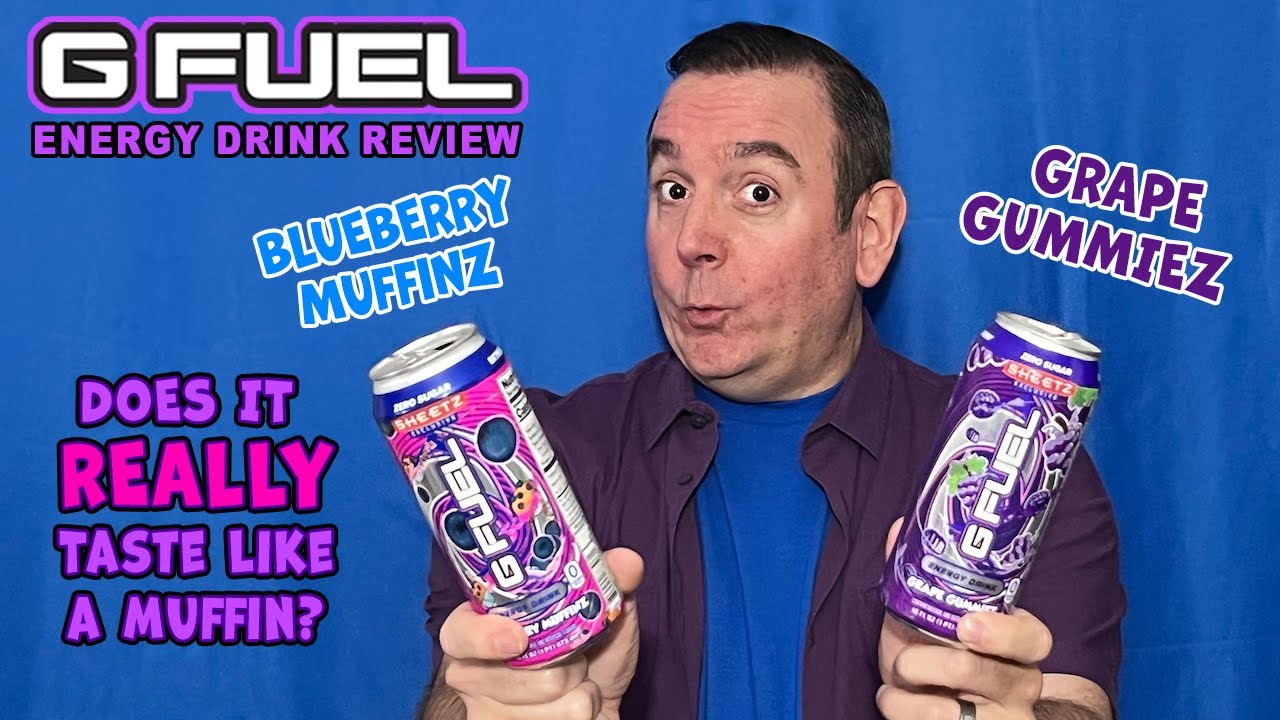 GFuel Grape Gummiez & Blueberry Muffinz Energy Drink Review. GFuel