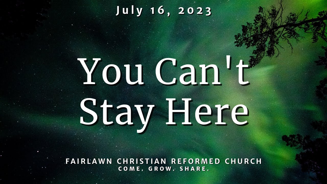 You Can't Stay Here YouTube