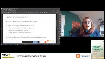 Using Summaries in MAXQDA