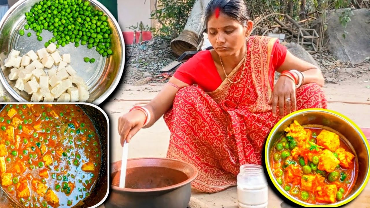 Mitti Ke Bartan Mein Bana Matar Paneer | Gaon Ke Desi Tareeke Se Pakaya Gaya Matar Paneer 