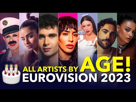 Eurovision 2023 - All Artists By AGE! (TOP 78 From Oldest to Youngest)