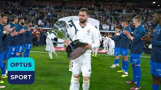 36Th Laliga Title Real Madrid Present Trophy To The Santiago Bernabeu 