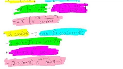 Inverse Laplace Transforms with Unit Step Functions