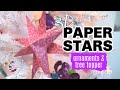 How to make 3D paper star ornaments and a star tree topper