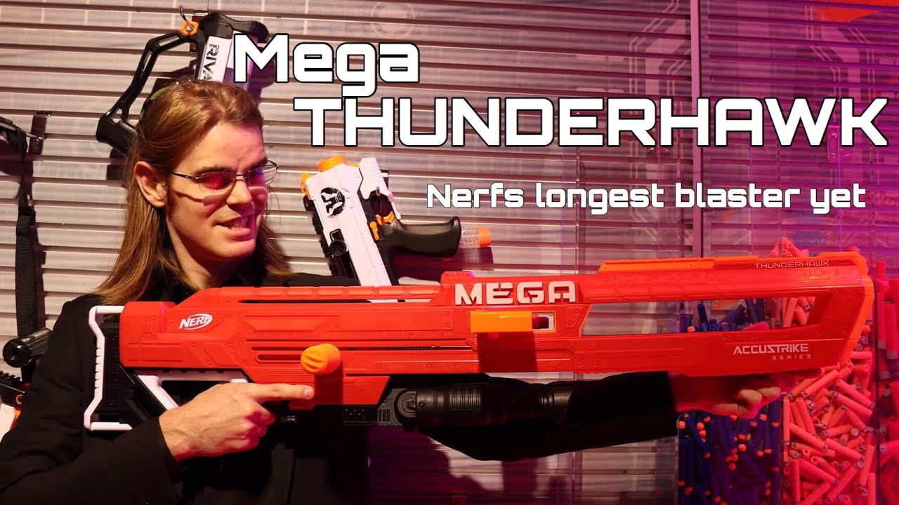 Politisk omdømme værst First NERF Review: Nerf's Mega THUNDERHAWK (Longest Blaster Ever) - YouTube