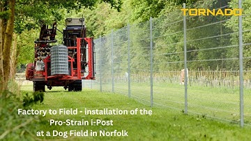 Peter Redgwell installing the Pro-Strain i-Post at a Dog Field in Norfolk.