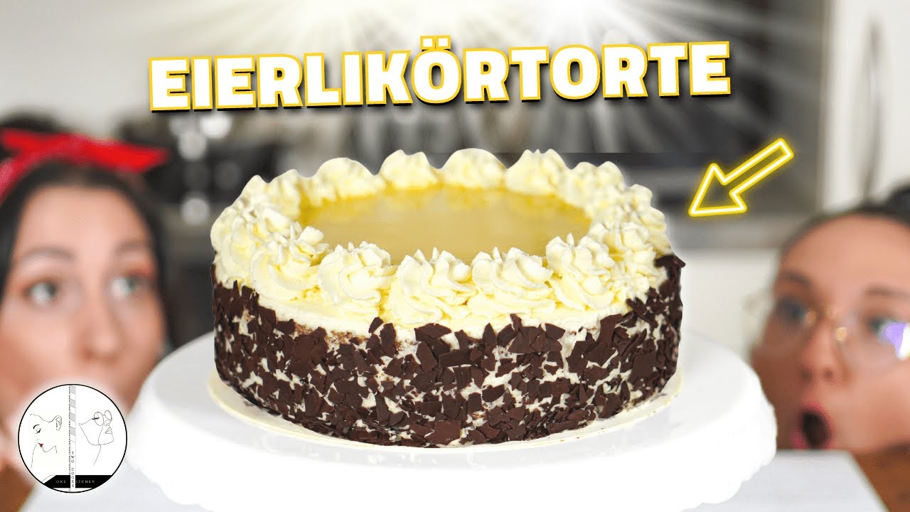 Eierlikörtorte | klassisches Rezept mit Schoko Nussboden - einfach und gelingsicher