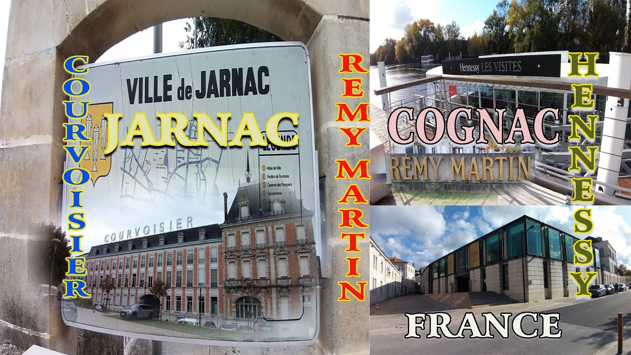 Cognac (Rémy Martin, Hennessy) | Jarnac ( Courvoisier), Charente, Nouvelle-Aquitaine, France