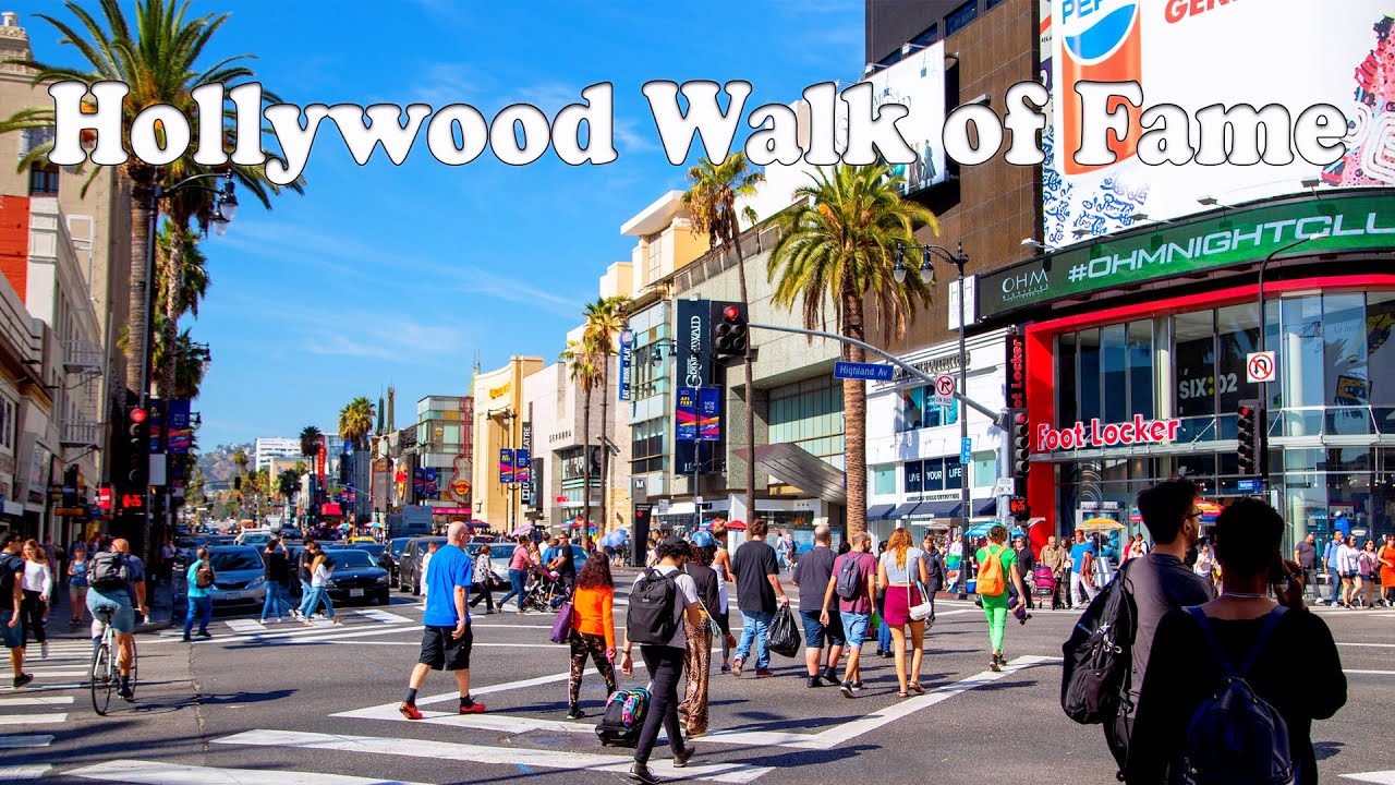 Hollywood Walk of Fame Walking Tour in Los Angeles California USA