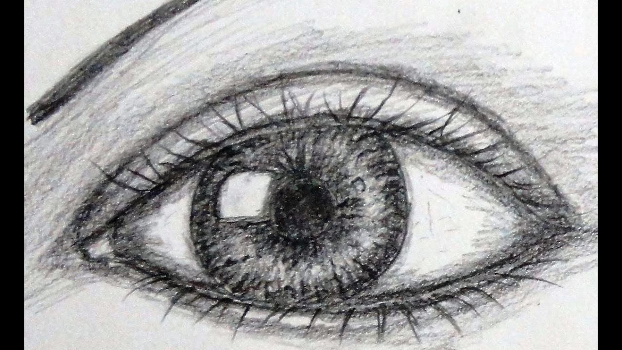 How to draw REALISTIC EYE: STEP-BY-STEP (FOR BEGINNERS) - YouTube