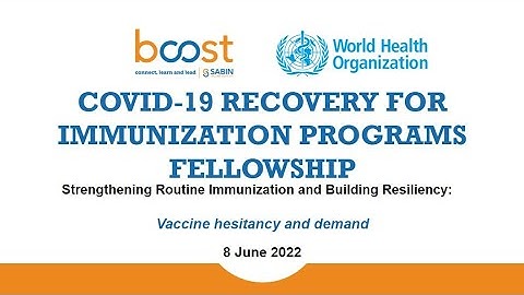 Part 5: COVID-19 Recovery for Immunization Programs Fellowship (English)