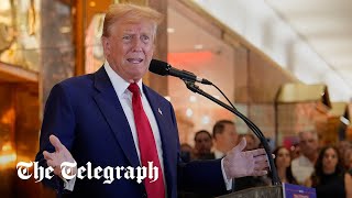 video: Trump blames Biden and ‘devil’ judge for guilty verdict in rambling speech - live updates