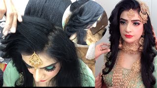 Simple bridal hairstyle || hairstyling for bridal makeup screenshot 3