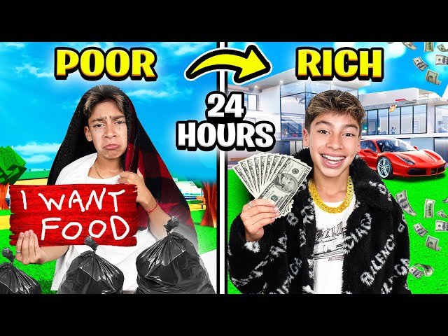 POOR to RICH in 24 Hours!! class=