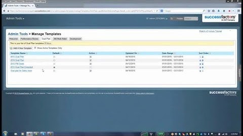 Successfactors Performance & Goals Demo
