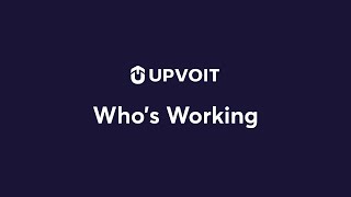 Upvoit Who Is Working Report Explained | Live Technician Status & Workforce Visibility