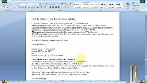Winners and Losers from Inflation