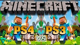 Minecraft PS4 vs PS3 Comparación grafica
