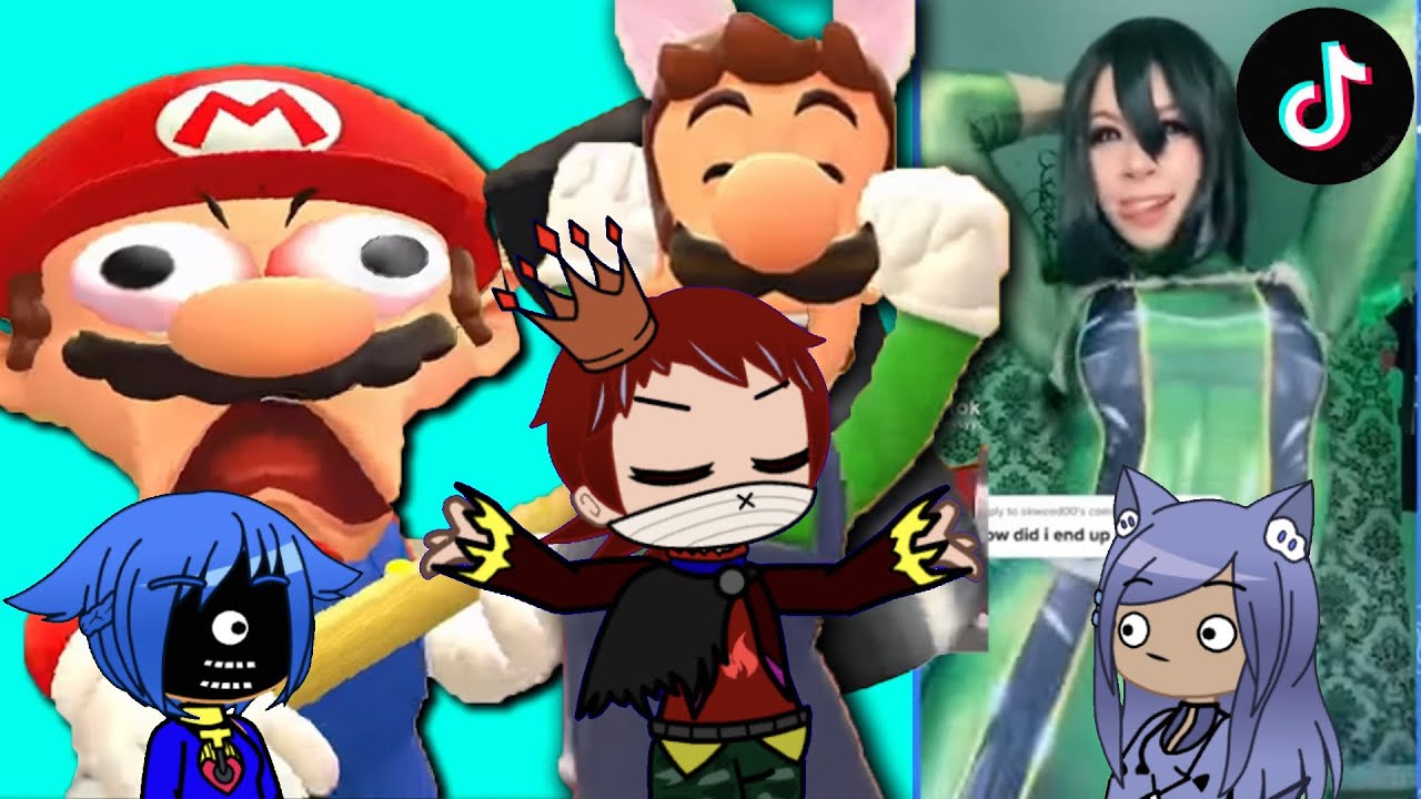 Реакция женщин Cyclair и Deleted на реакцию Марио и Луиджи на TikTok с участием CJ