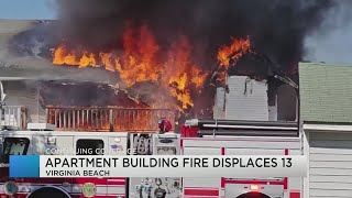 Apartment fire in Virginia Beach displaces 13