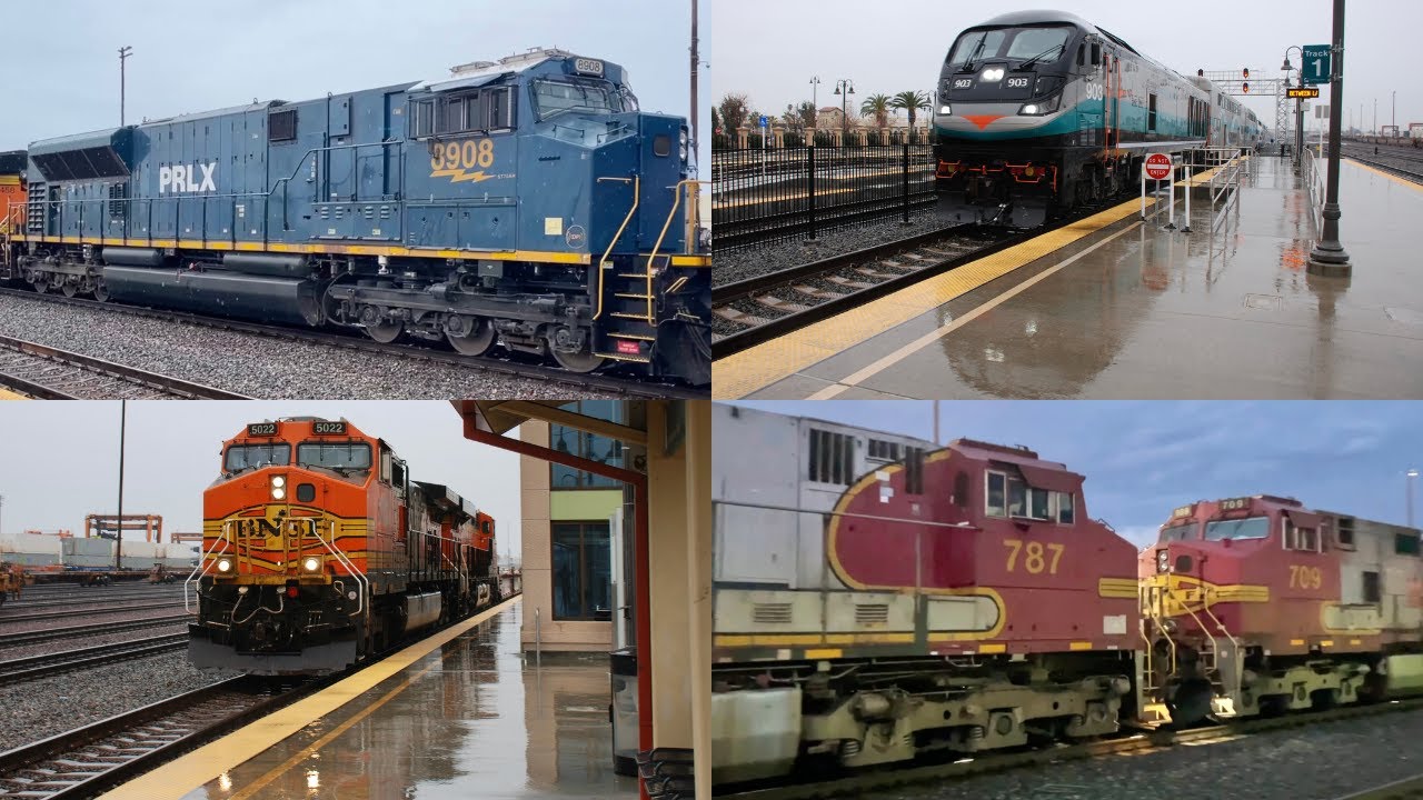 Rainy Day Railfanning at San Bernardino Depot~ FT PRLX, CSX, NS, and More! 1/20/2024