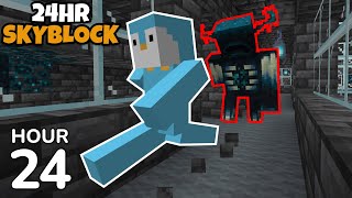 24 Hour Skyblock: Episode 24 - The Warden Won't Leave Me Alone (Final Episode)