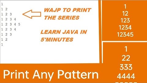 How to solve any number pattern program in Java||Program 3