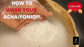 How to wash Acha  - *fonio *thebeautyfoodchick *wash -Acha