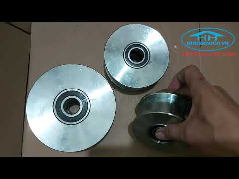 Video bánh xe cửa cổng lùa chữ H - chạy trên thép ray tàu P11 - youtube