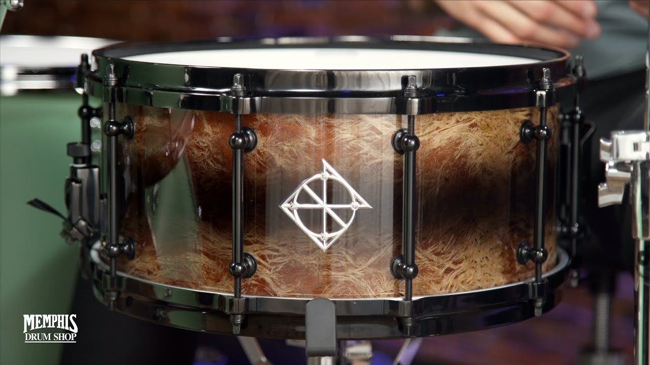 Dixon 14x6.5 Artisan Zack Grooves Silkwood/Maple Snare - PMT Black