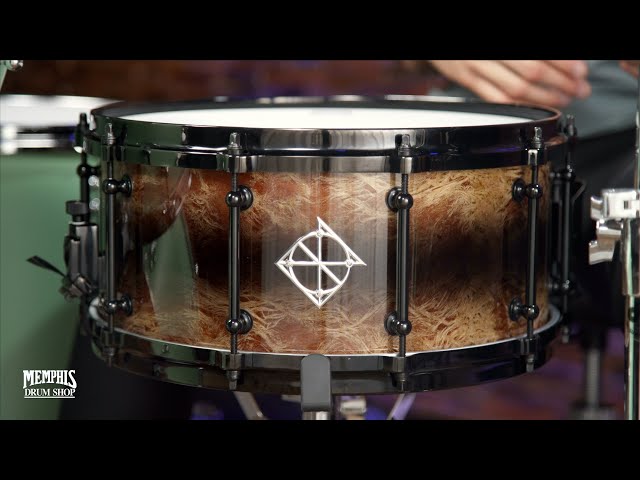 Dixon 14x6.5 Artisan Zack Grooves Silkwood/Maple Snare - PMT Black