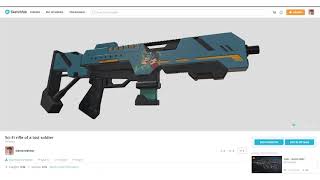 Sci-Fi Rifle Timelapse Not Tutorial