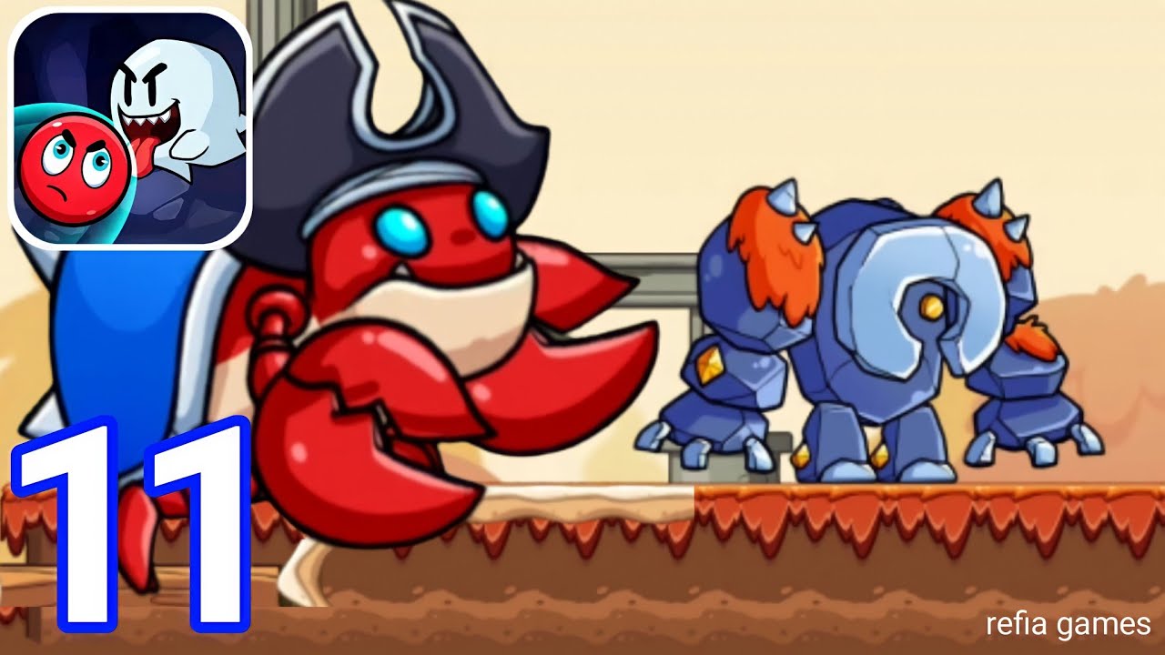 Ball Ghost Red Temple Survivor - Gameplay Walkthrough Part 11 Level 91 - 100 Mr Crabs iOS Android