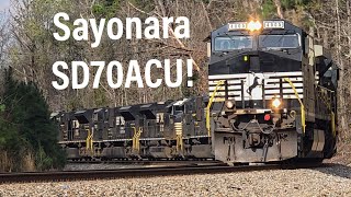 Sd70Acus Off To Retirement- Ns Mane Unit 4005 Leads