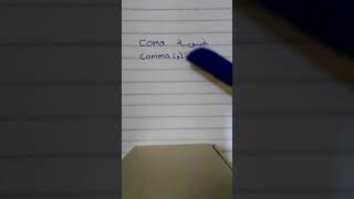 فرق صغير و المعنى يتغير: coma_ comma