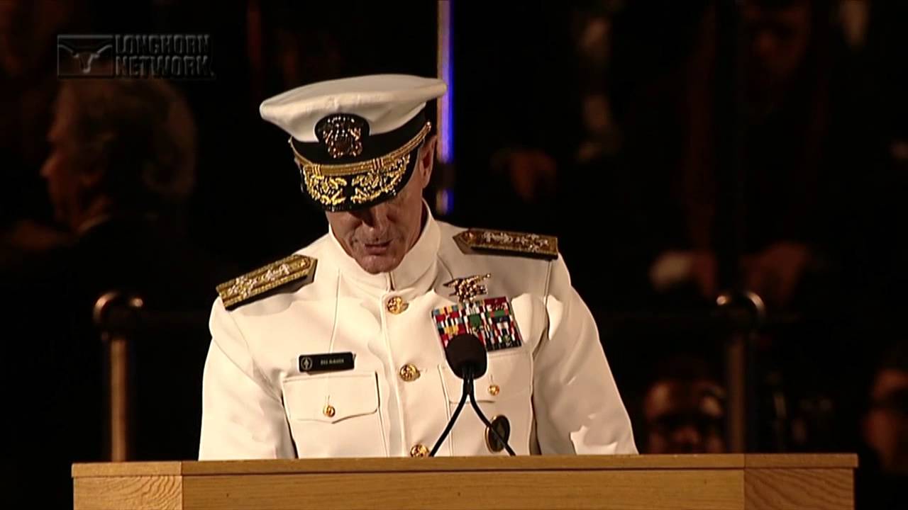 Admiral McRaven addresses the University of Texas at Austin Class of 2014