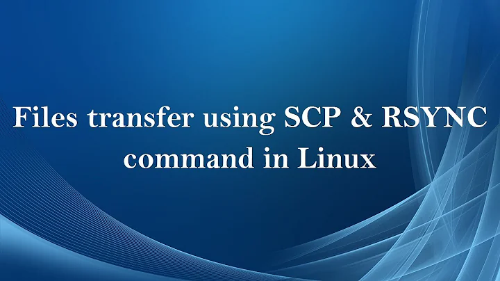 Files transfer using SCP & RSYNC command in Linux ( Tamil )