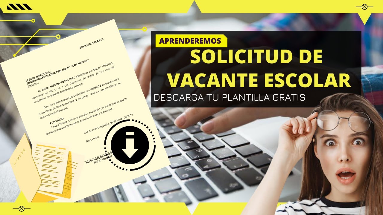 COMO REDACTAR UNA SOLICITUD 2022 | SOLICITUD de VACANTE - YouTube