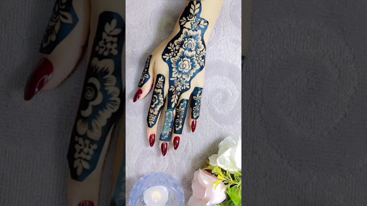 beautiful sticker mehndi design #shorts