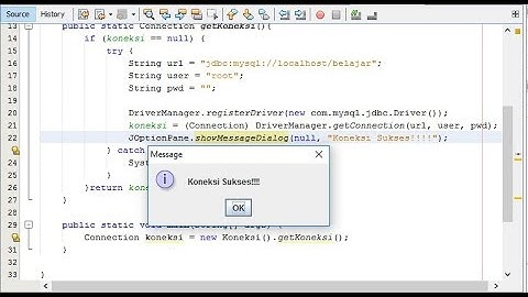 Tutorial 6 - Cara Membuat Koneksi Database MySQL Degan java