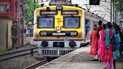 Morning Howrah-Barddhaman Chord Line New ICF Medha EMU arriving  Crowded Station | Eastern Railways