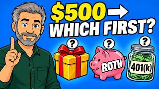 Roth IRA vs 401k After 40: 4 Questions That Decide Where Your $500 Goes